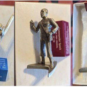 Rawcliffe Pewter Star Trek 1991 & 1993 Lot of 3 USS Reliant Ship, Spock, Scotty